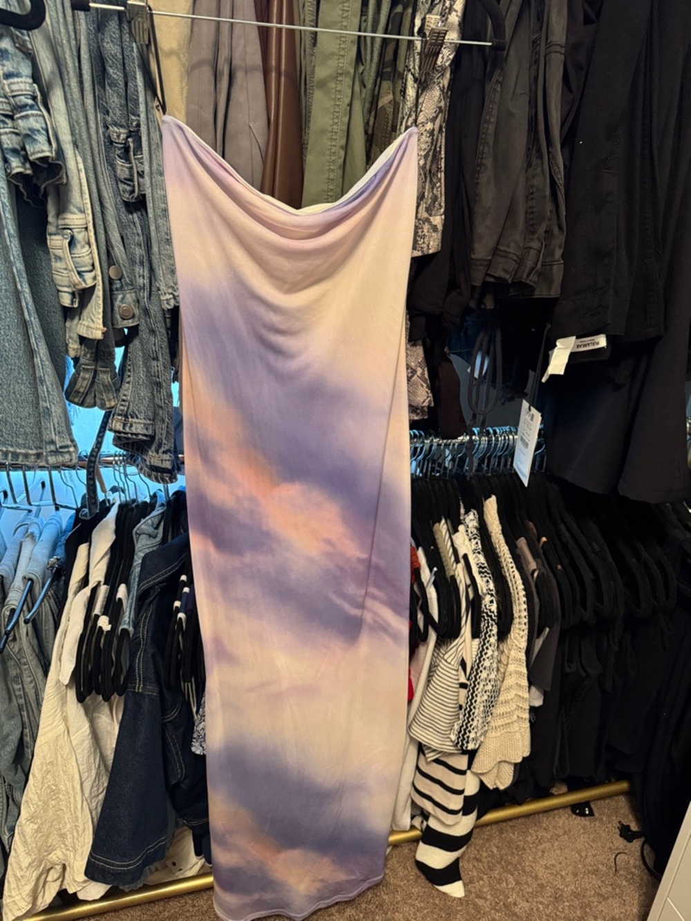 H&M Lavender and Peach Ombre Maxi Dress